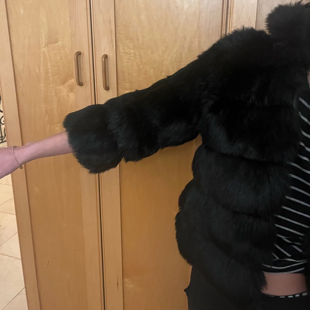 Black Fuzzy Jacket! - Picture 8 of 8